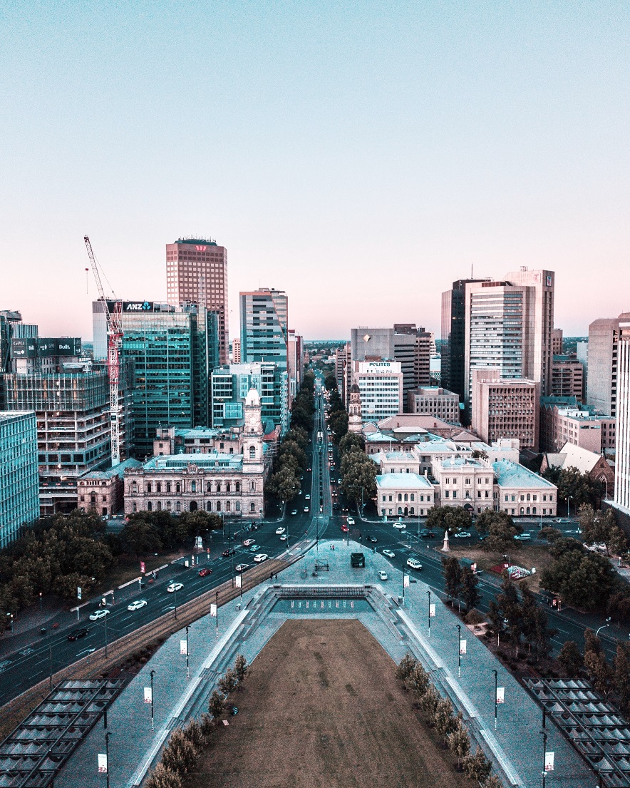 City of Adelaide, Victoria Square from above